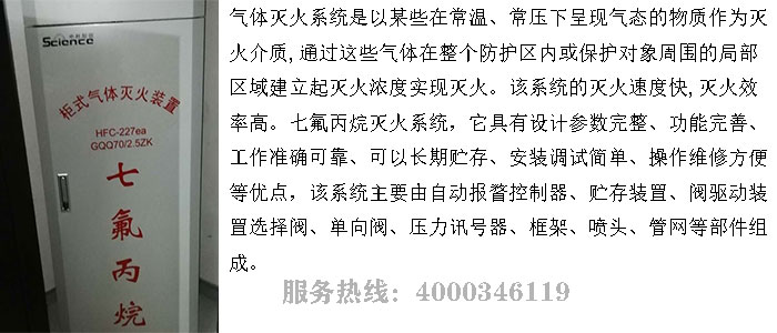 配電間氣體滅火